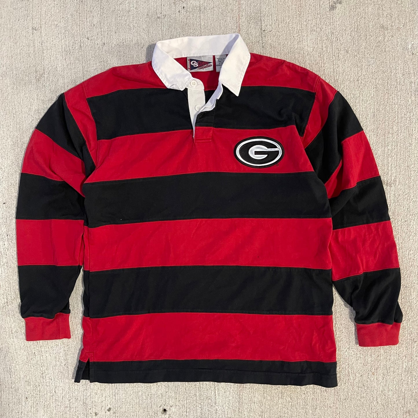 (M) 00s University of Georgia Long Sleeve Polo