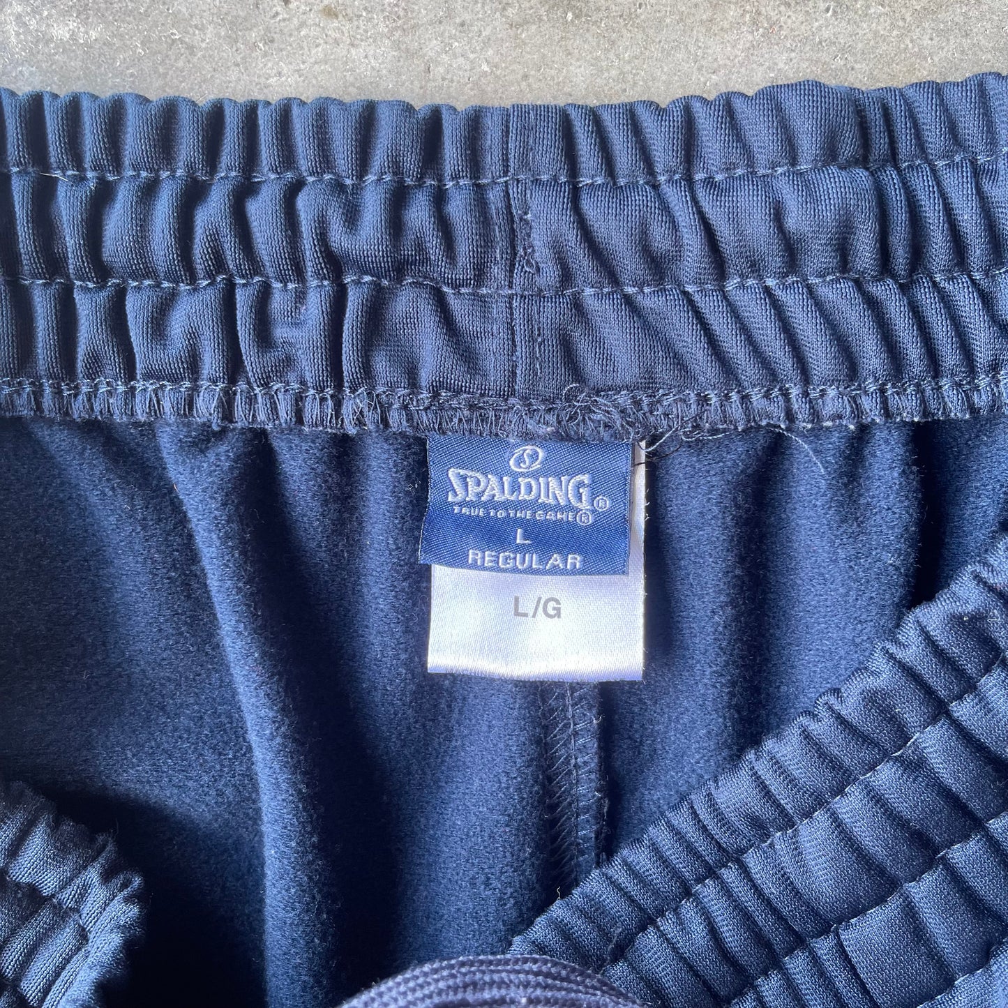 (L) 00s Spalding Navy Blue Track Pants