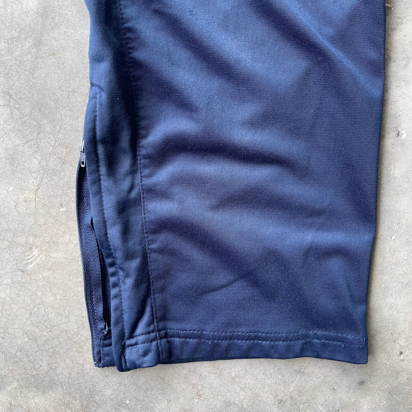 (M) 00s Starter Navy Blue Silk Polyester Track Pants