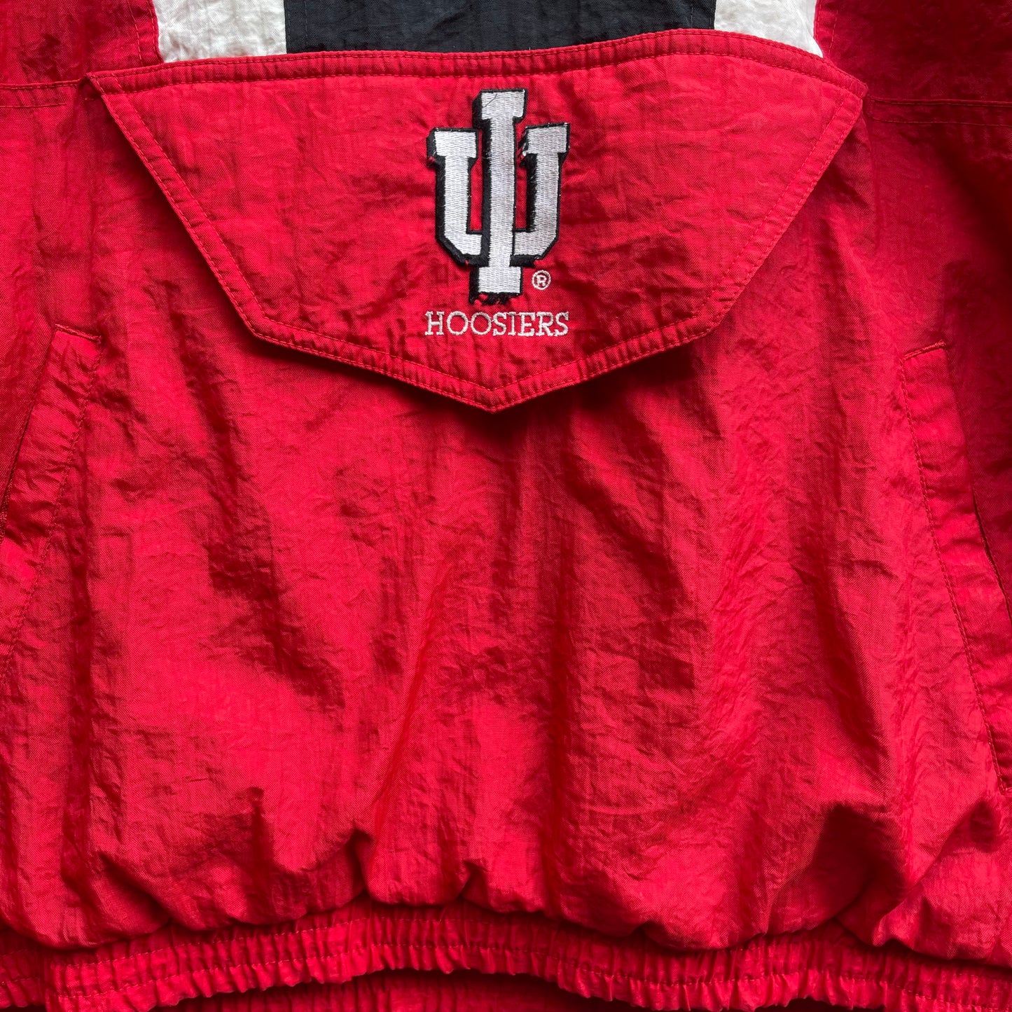 (L/XL) Vintage Indiana University Hoosiers 1/2 Zip Pullover Starter Jacket