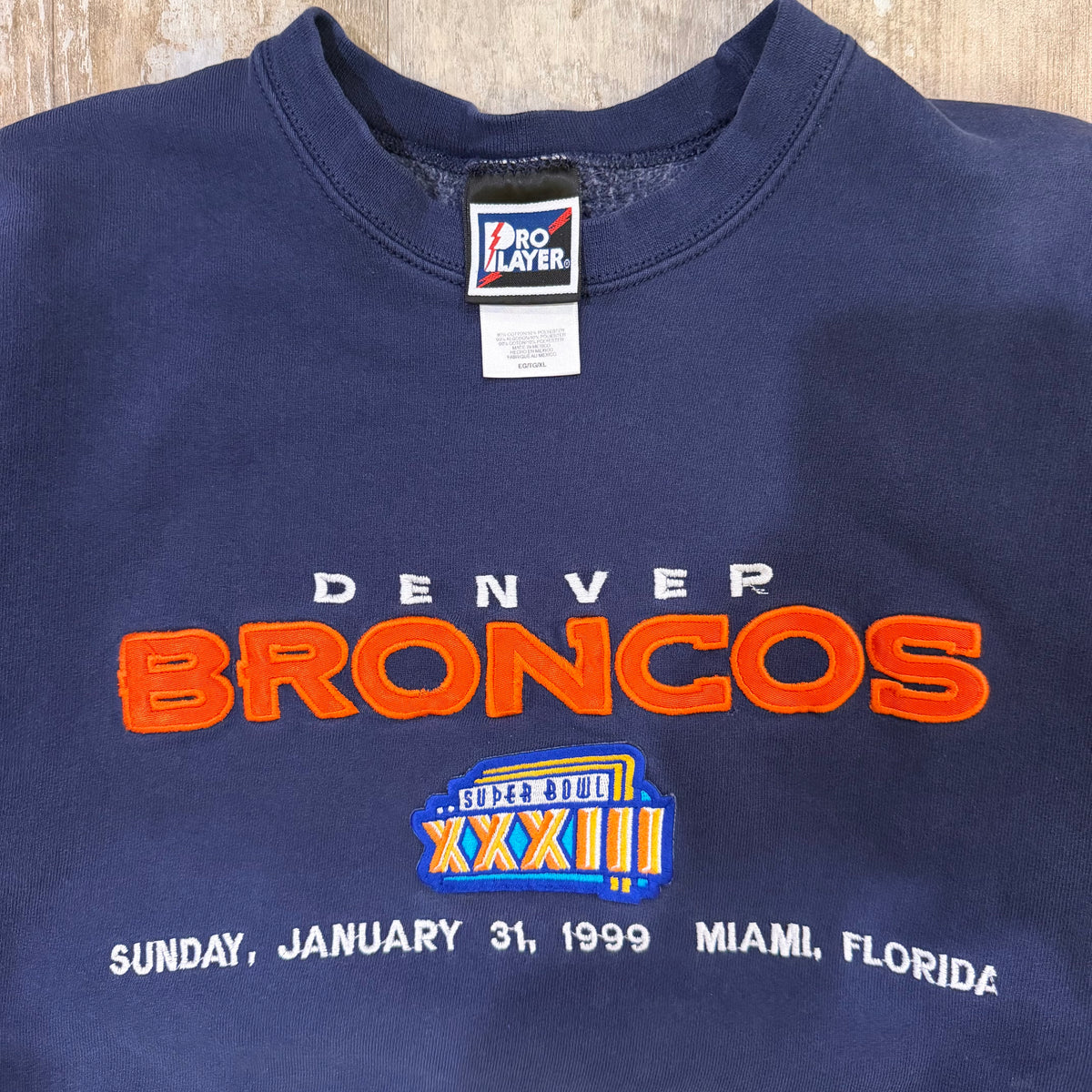 (XL) Vintage 1999 Denver Broncos Super Bowl Crewneck