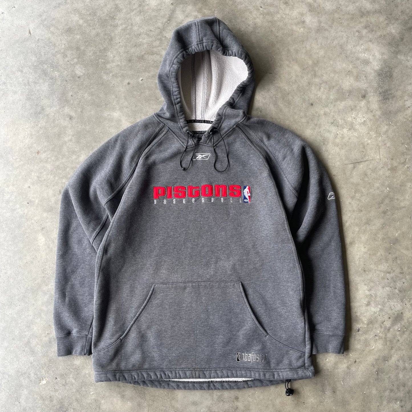 (L) 00s Detroit Pistons NBA Reebok Hoodie