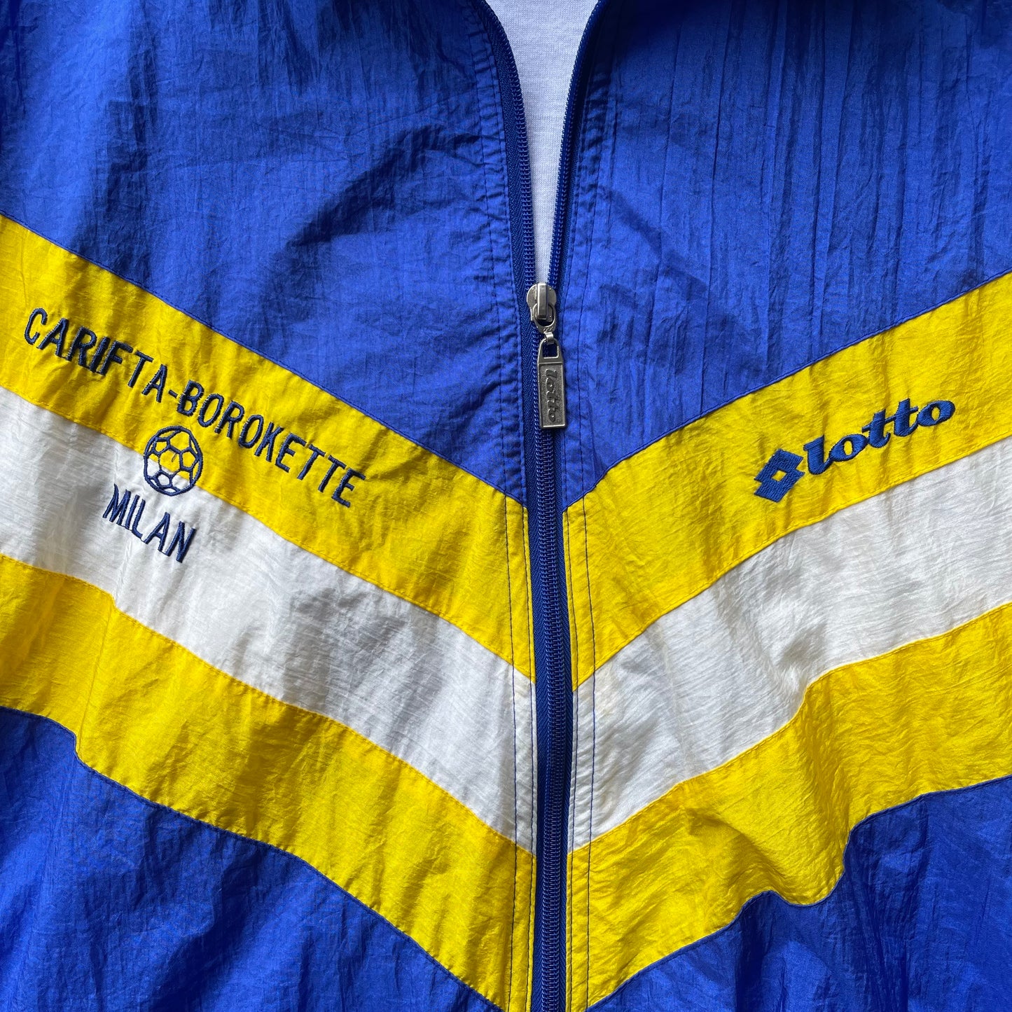 (L/XL) 90s Lotto Milan Soccer Windbreaker