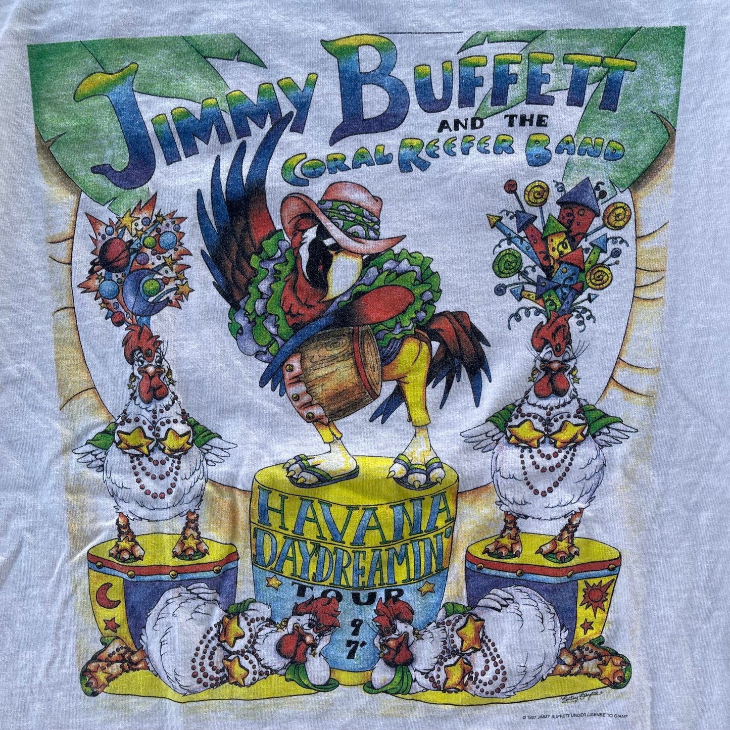 (L) 1997 Jimmy Buffett 'Havana Daydreamin' Tour Parrots Tee