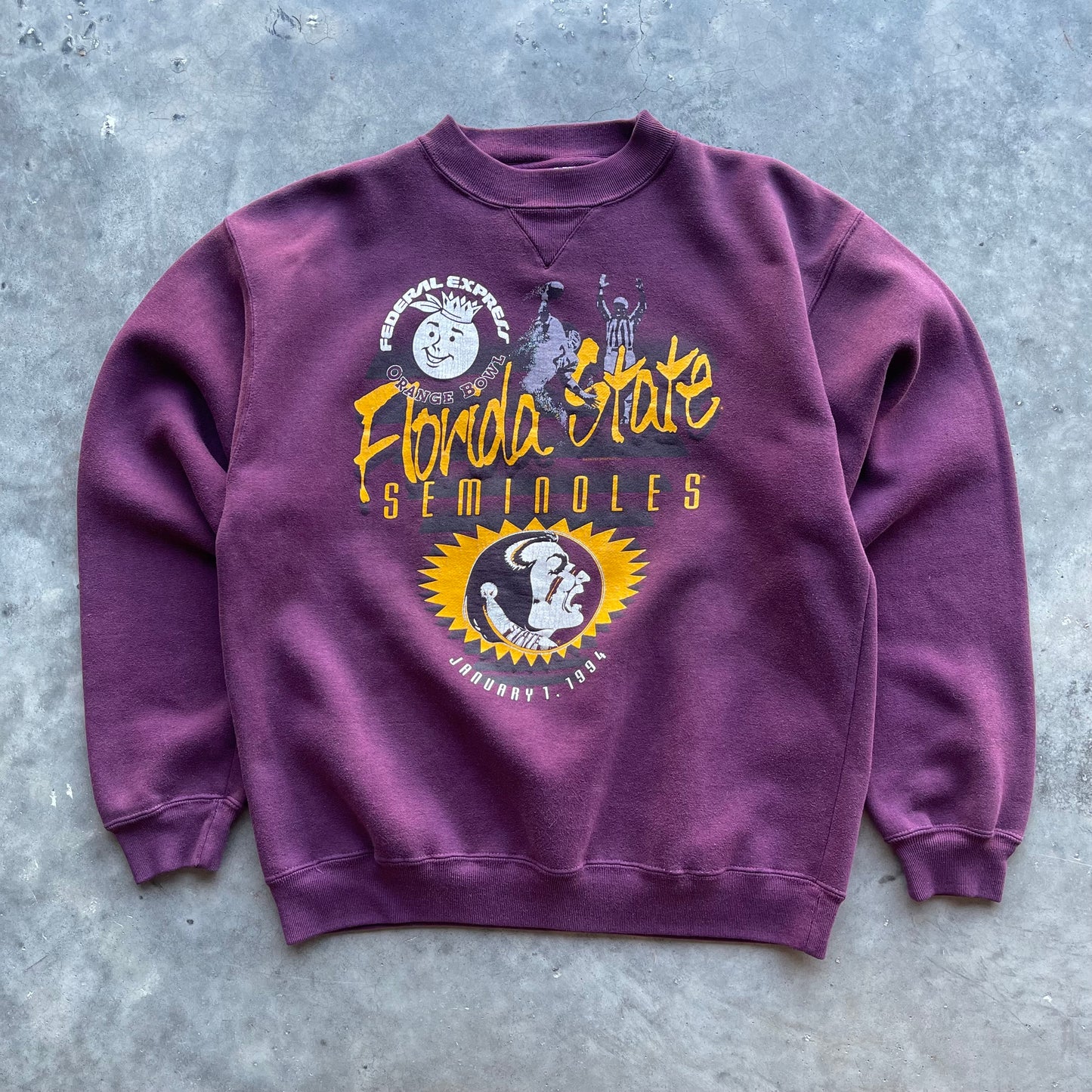 (XL) '94 Florida State Seminoles FSU Orange Bowl Football Graphic Crewneck