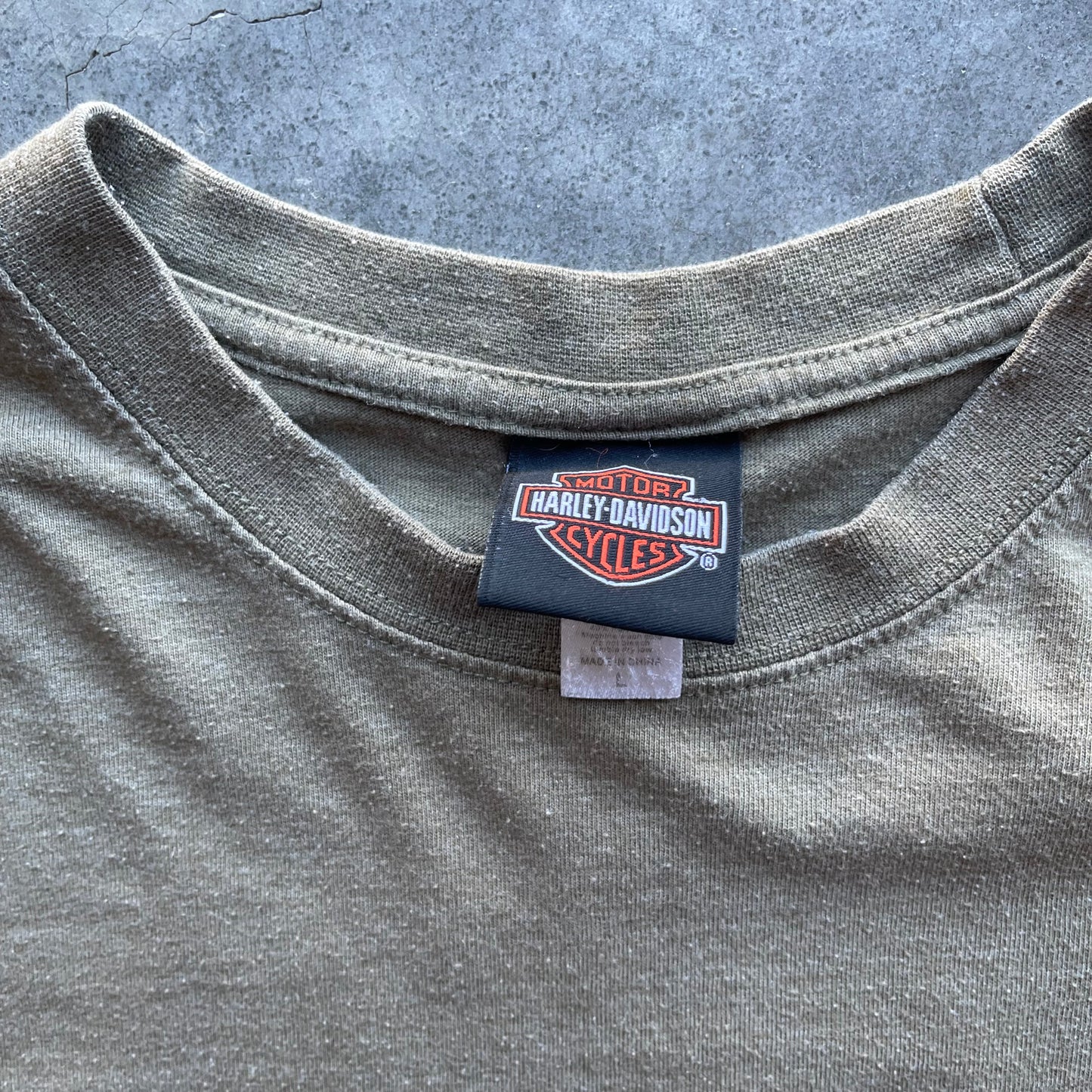 (L) Harley Davidson Chandler Eagle Brown Long Sleeve Tee
