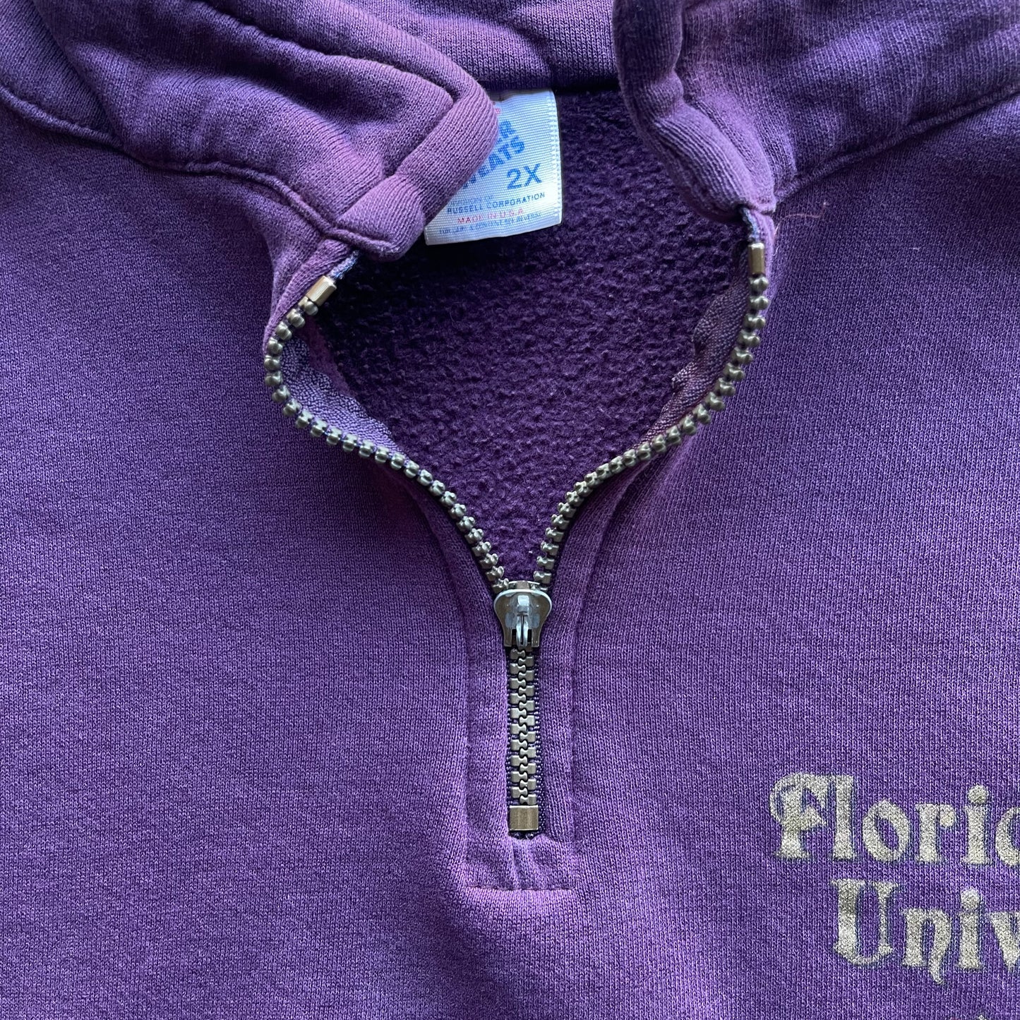 (XL) 90s Florida State University Seminoles Quarter Zip Sweater