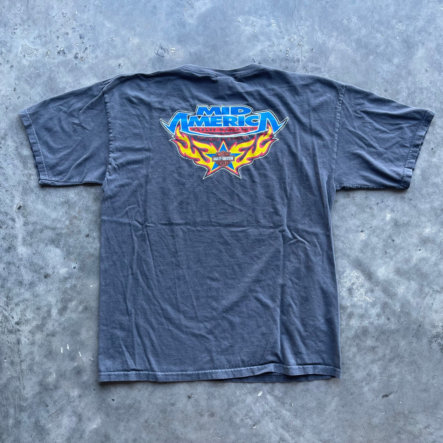 (M) Vintage Harley Davidson "Mid America" Tee