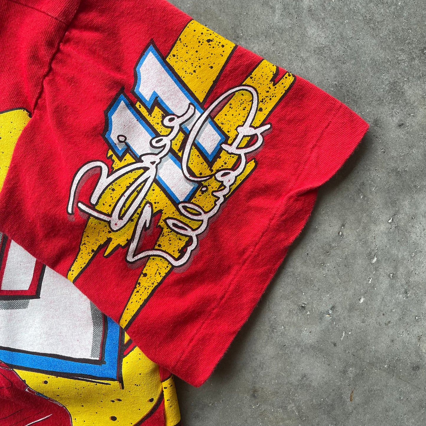 (L) Nascar Bill Elliott Budweiser All Over Print Race Car Graphic Tee