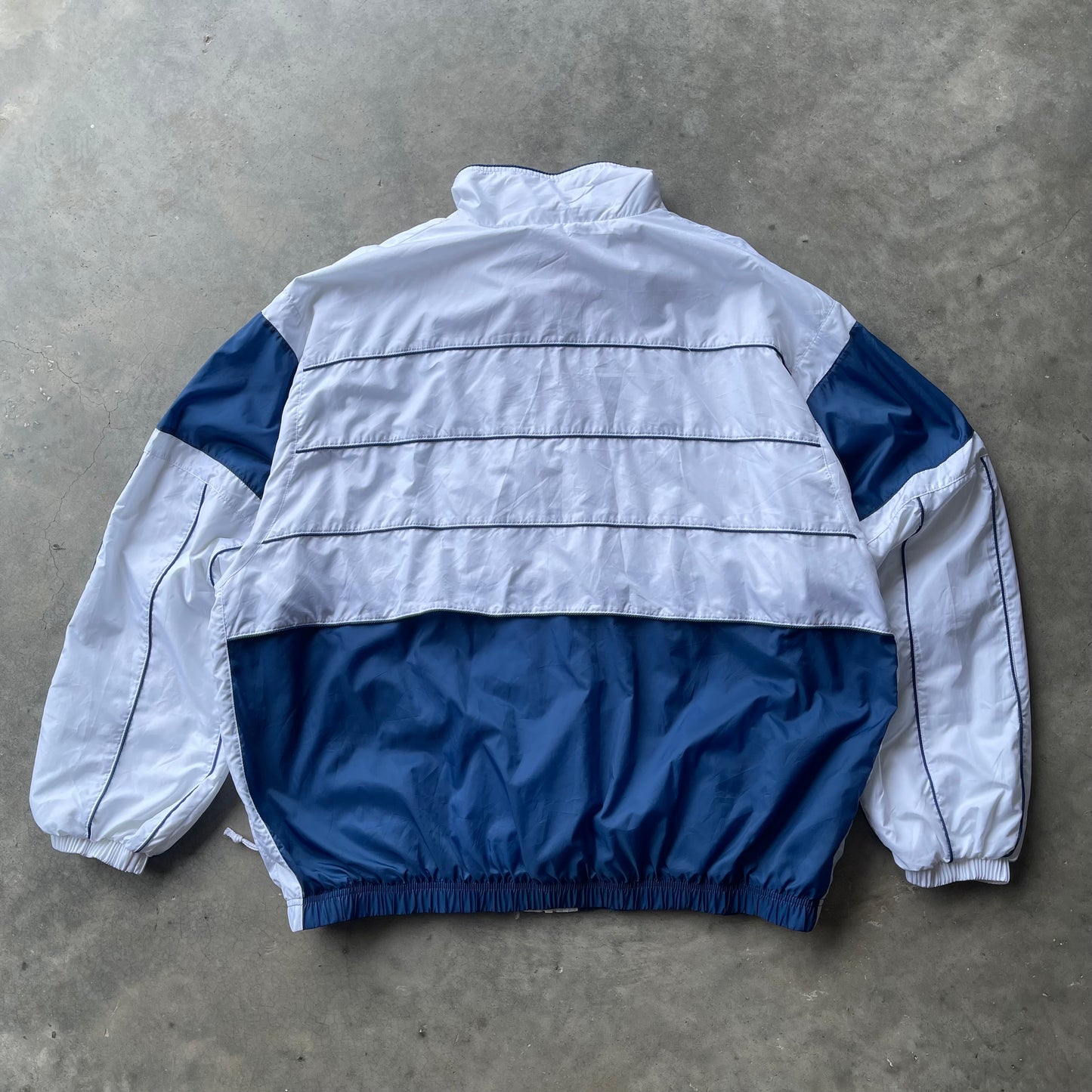 (2XL) 90s Nike White/Blue Windbreaker
