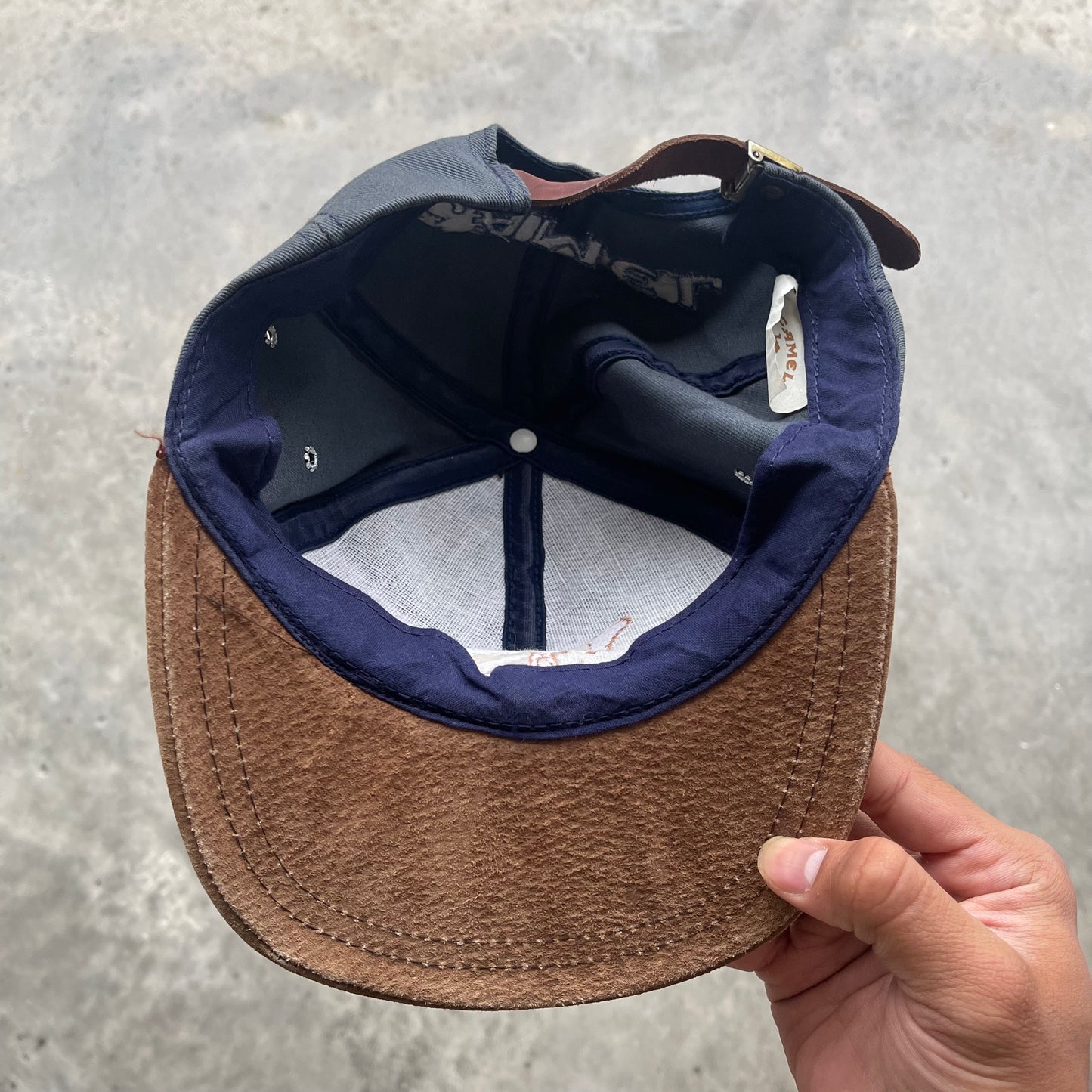 Vintage Joe Camel Cigarettes Leather Strap Hat