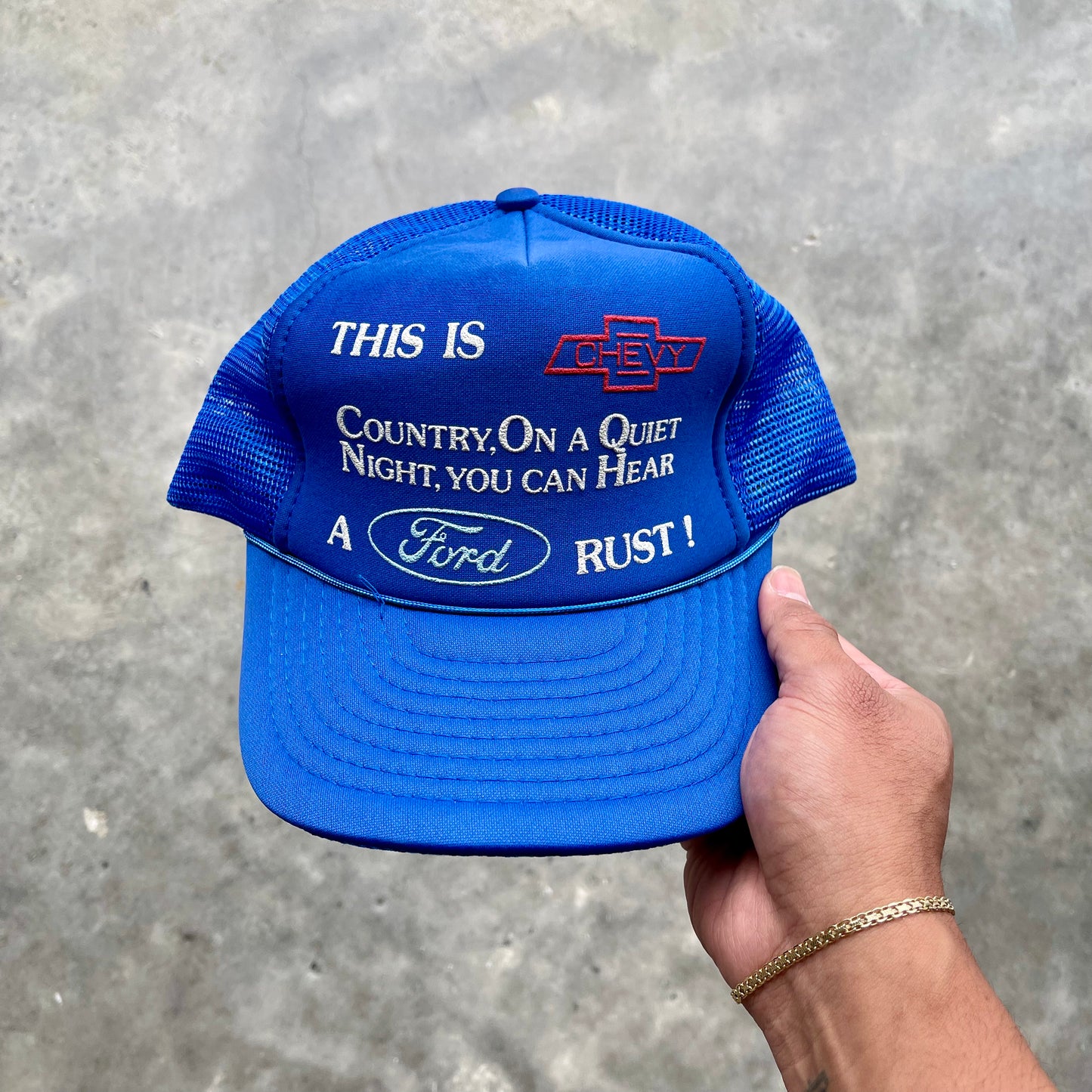 Vintage Funny “Chevy Country” Trucker Hat