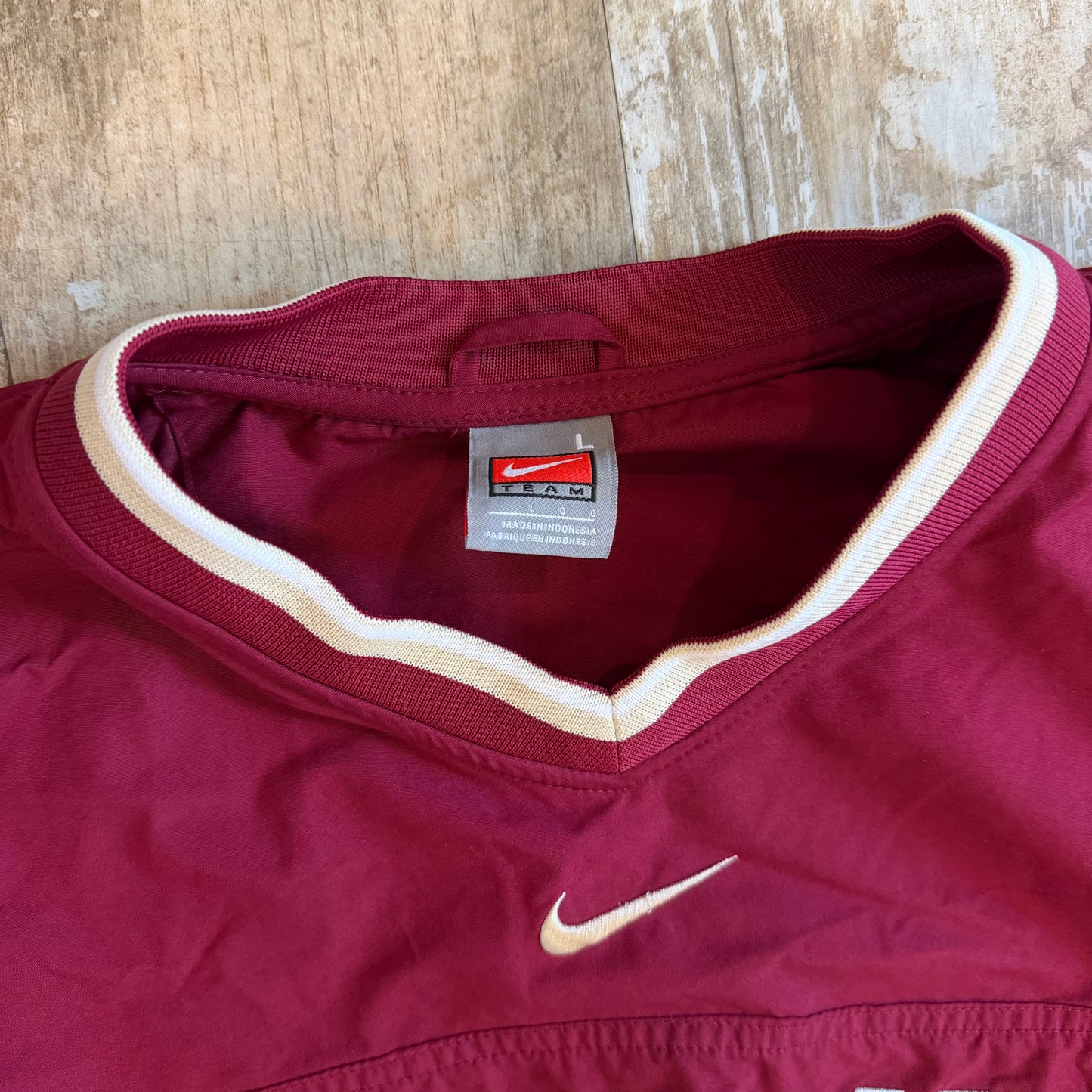 (L) Vintage 2000s Nike Florida State Seminoles Center Swoosh Pullover Windbreaker
