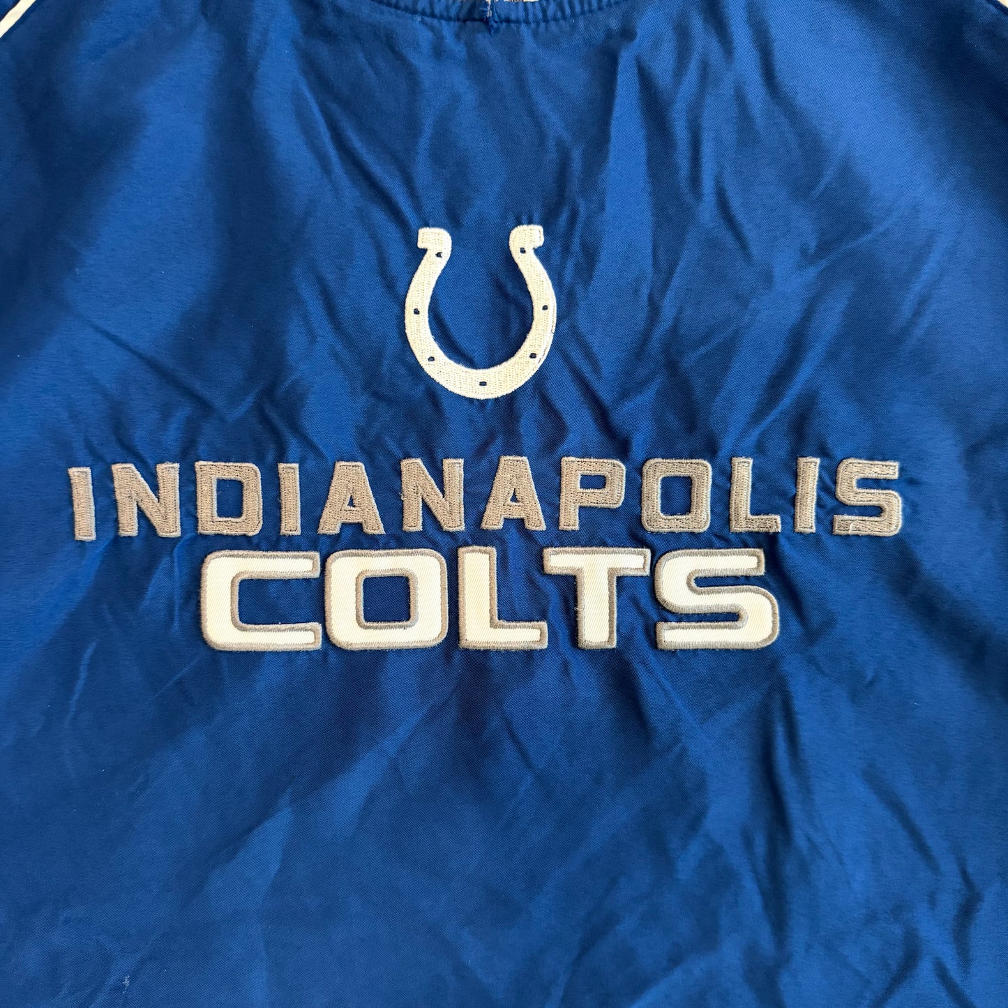 (M) Indianapolis Colts NFL Blue Pullover Windbreaker