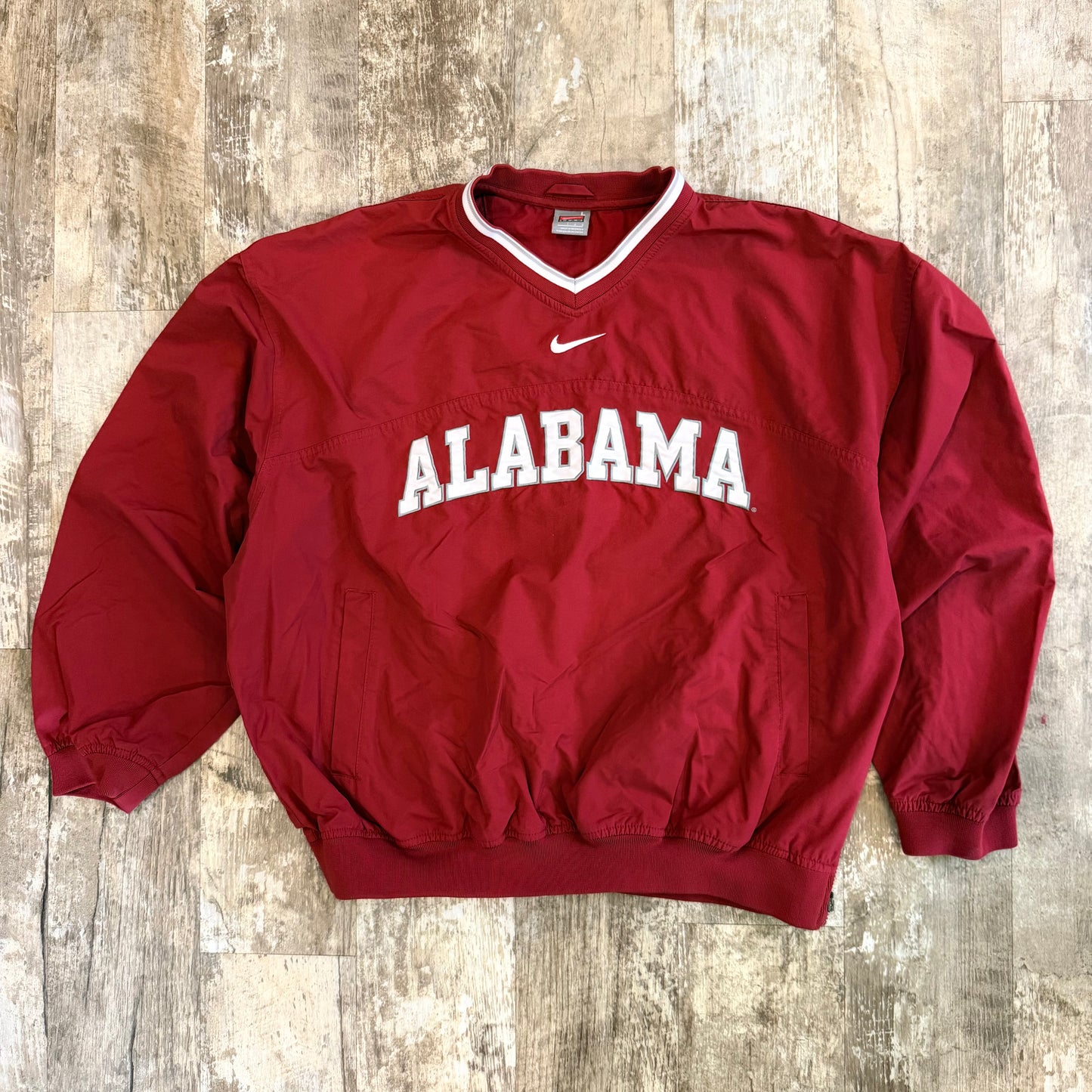 (M/L) 2000s Nike Alabama Crimson Tide Center Swoosh Pullover Windbreaker