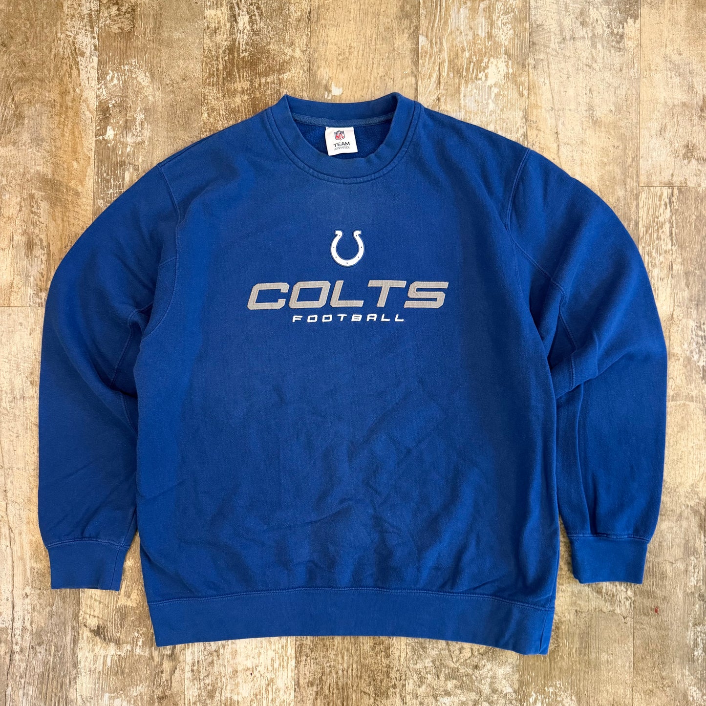 (L) Colts Football Blue NFL Crewneck