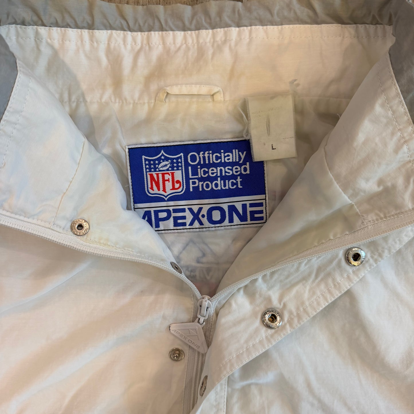 (L/XL) Vintage 1991 Super Bowl XXV Apex One Pullover Jacket