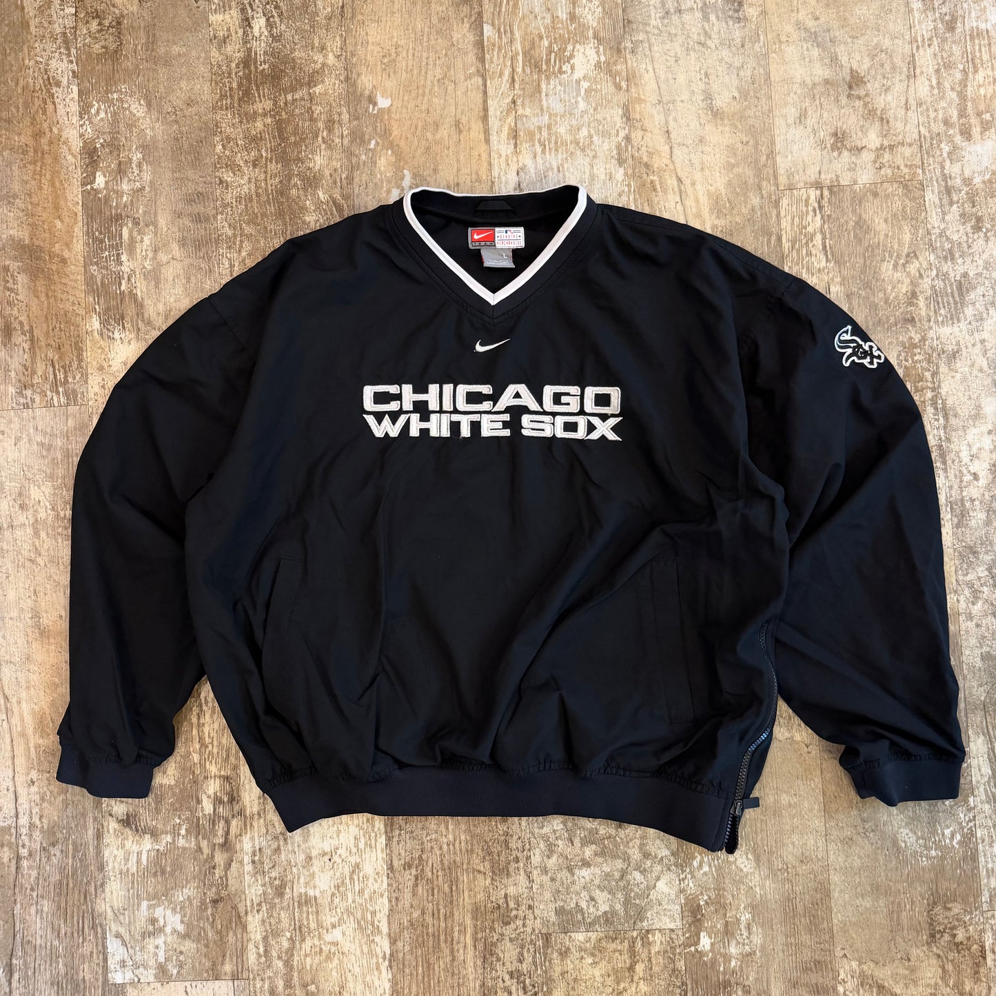 (M/L) 1990s Nike Chicago White Sox Center Swoosh Pullover Windbreaker