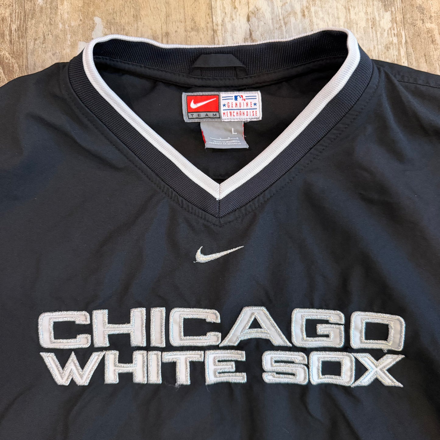 (M/L) 1990s Nike Chicago White Sox Center Swoosh Pullover Windbreaker