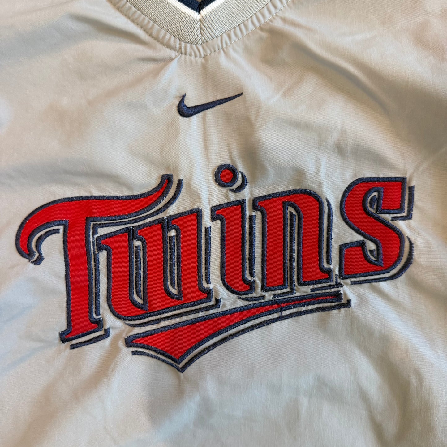 (S) Vintage 1990s Nike Minnesota Twins Center Swoosh Pullover Windbreaker
