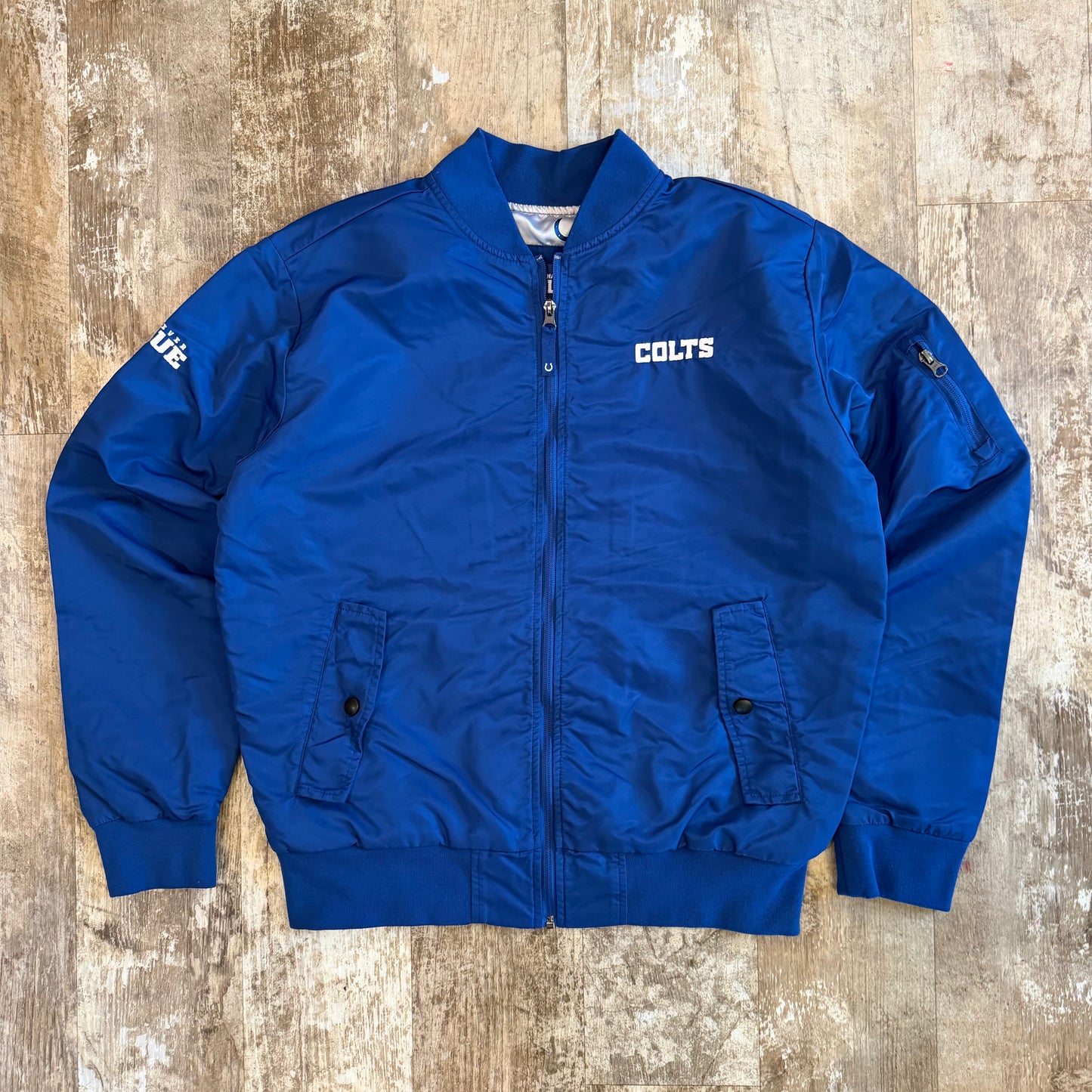 (M) Indianapolis Colts NFL Blue Bomber Jacket