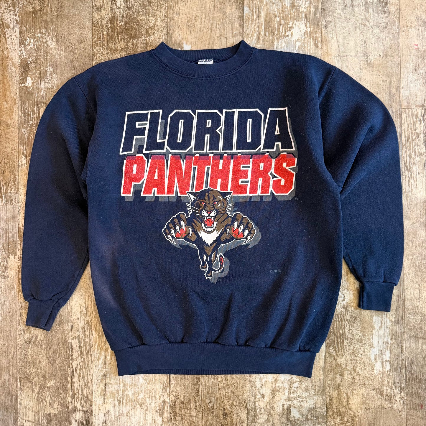 (S) Vintage 1990s Florida Panthers NHL Logo 7 Crewneck