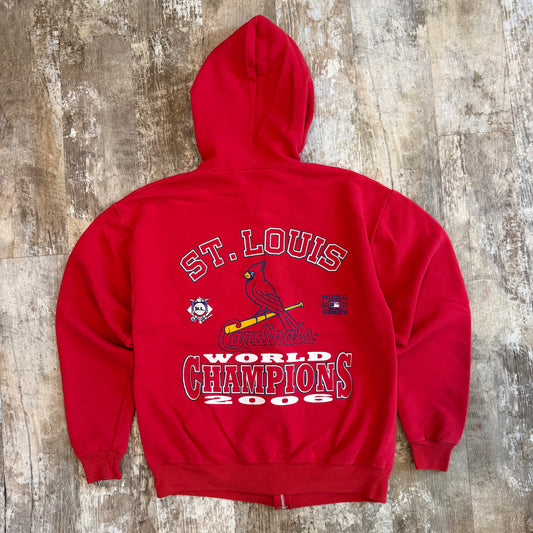 (S) Vintage 2006 St. Louis Cardinals World Series Champions Full Zip Hoodie