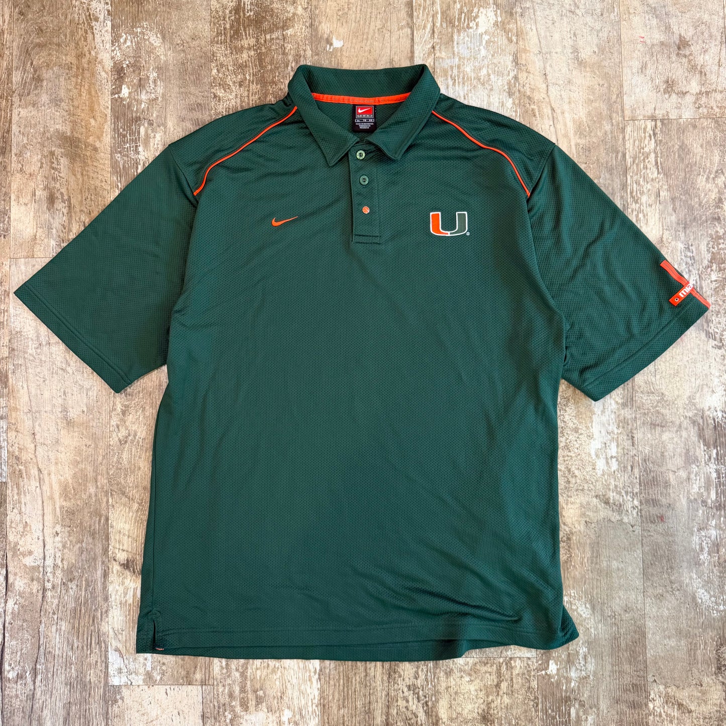 (XL) Vintage Nike Miami Hurricanes Polo