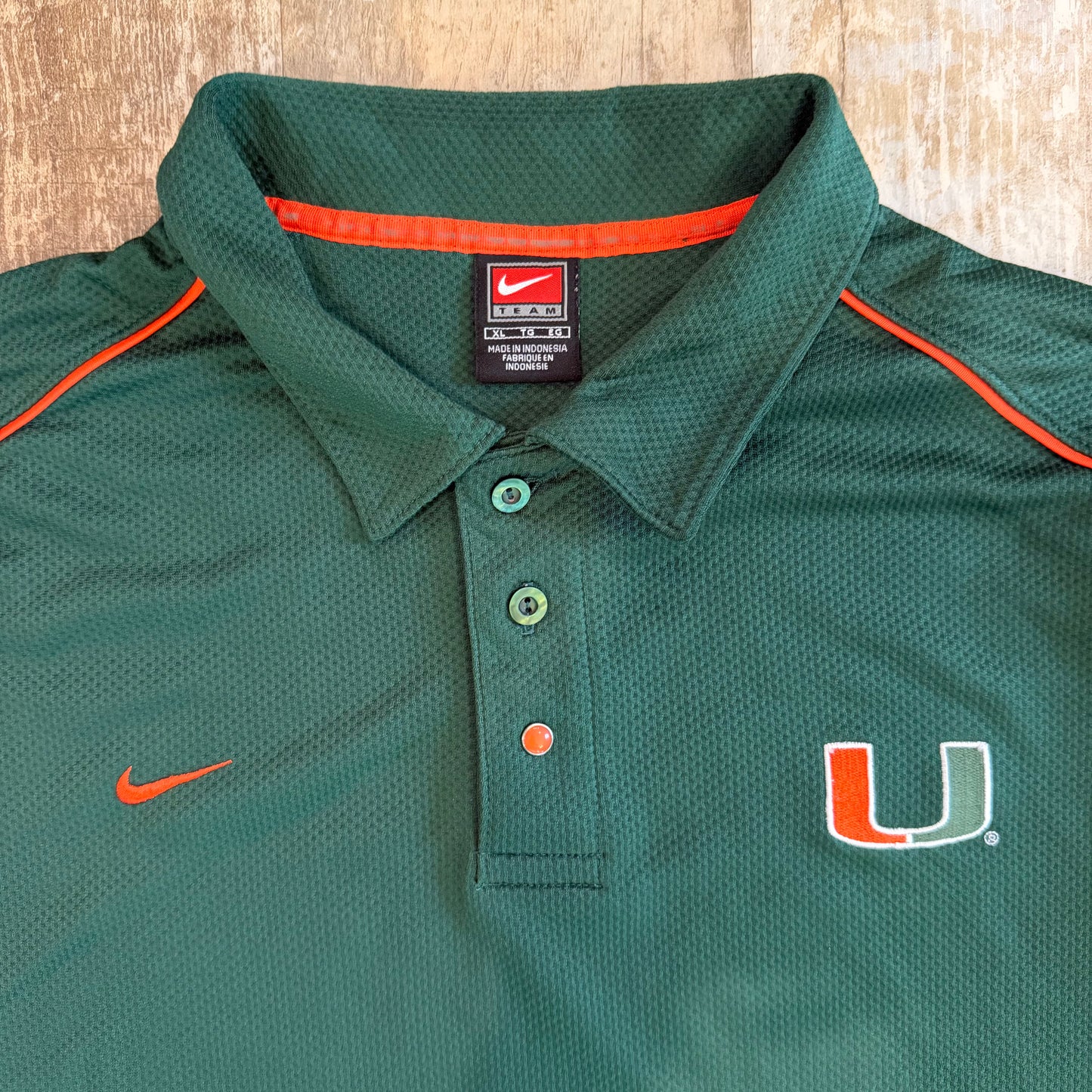 (XL) Vintage Nike Miami Hurricanes Polo