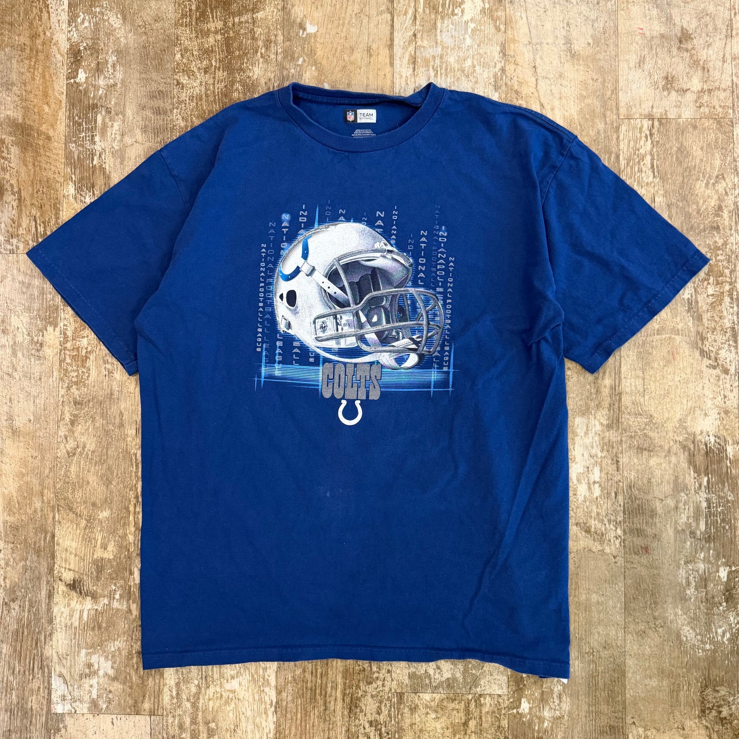 (XL) 2000s Indianapolis Colts Helmet Blue Shirt