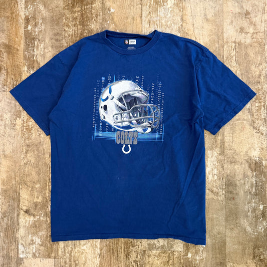 (XL) 2000s Indianapolis Colts Helmet Blue Shirt