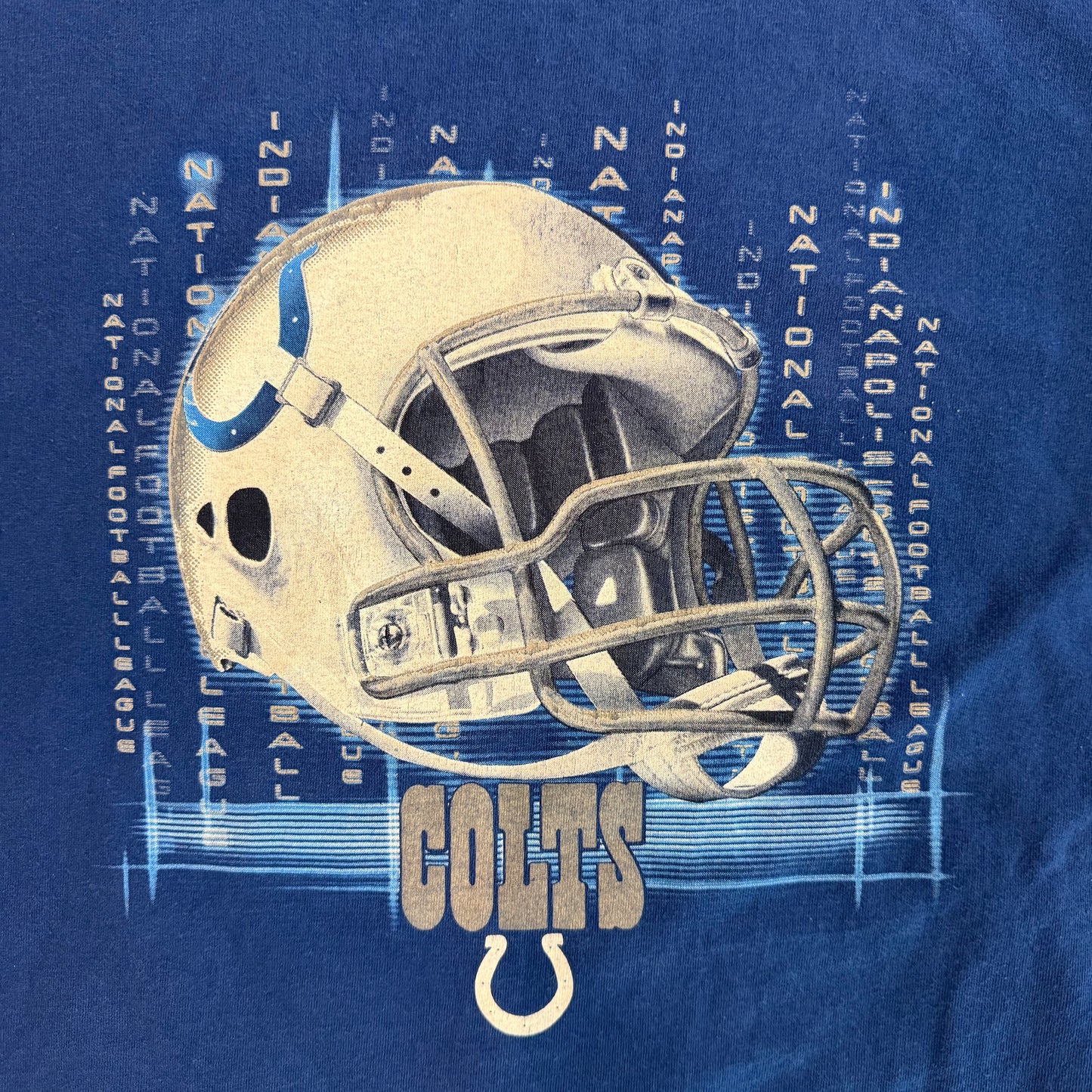 (XL) 2000s Indianapolis Colts Helmet Blue Shirt