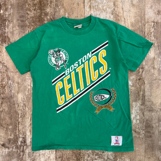 (S/M) Vintage 1990s Boston Celtics NBA Nutmeg Shirt