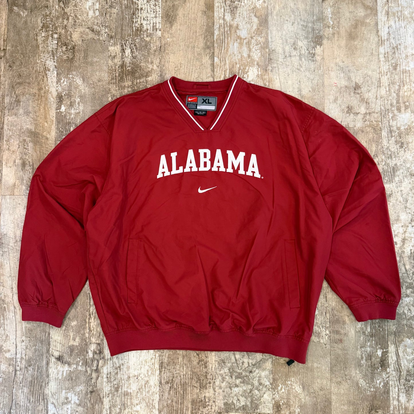 (XL) Vintage 90s Alabama Nike Center Swoosh Pullover Windbreaker