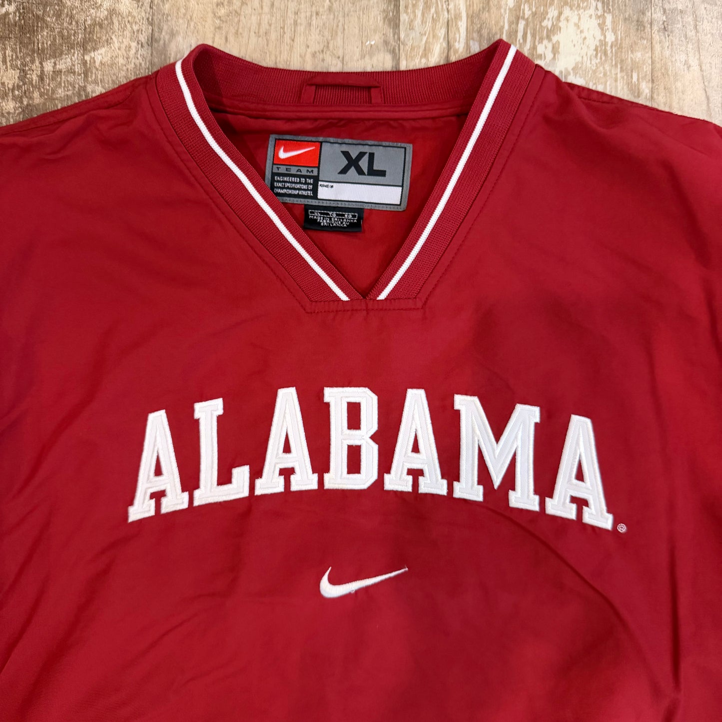 (XL) Vintage 90s Alabama Nike Center Swoosh Pullover Windbreaker