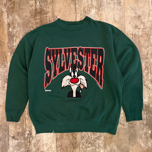 (L) Vintage 90s Looney Tunes "Sylvester" Crewneck