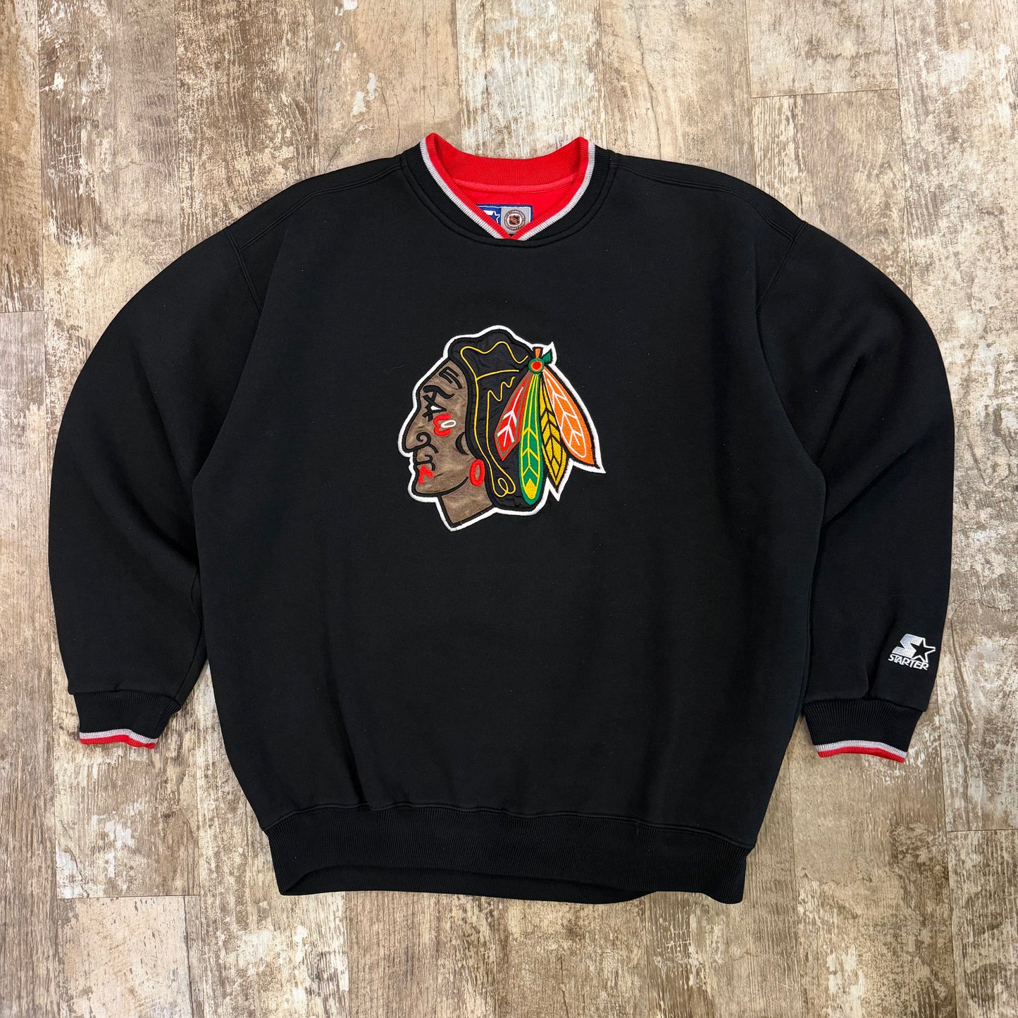 (XL) Vintage 1990s Chicago Blackhawks Starter Crewneck
