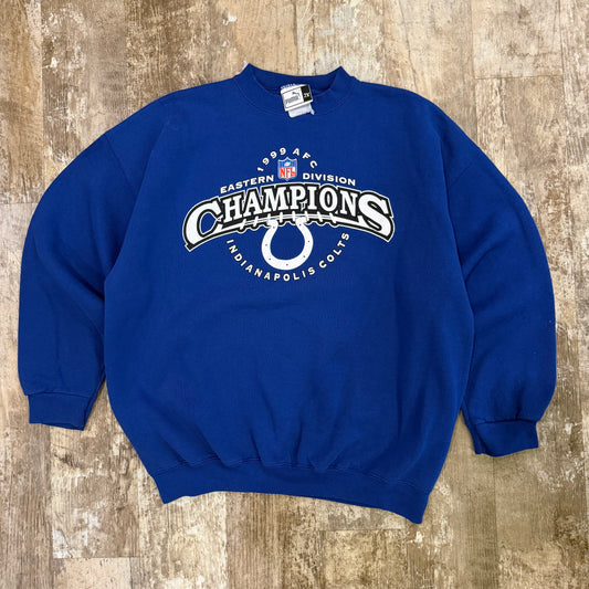 (L/XL) Vintage 1999 Indianapolis Colts Blue Crewneck
