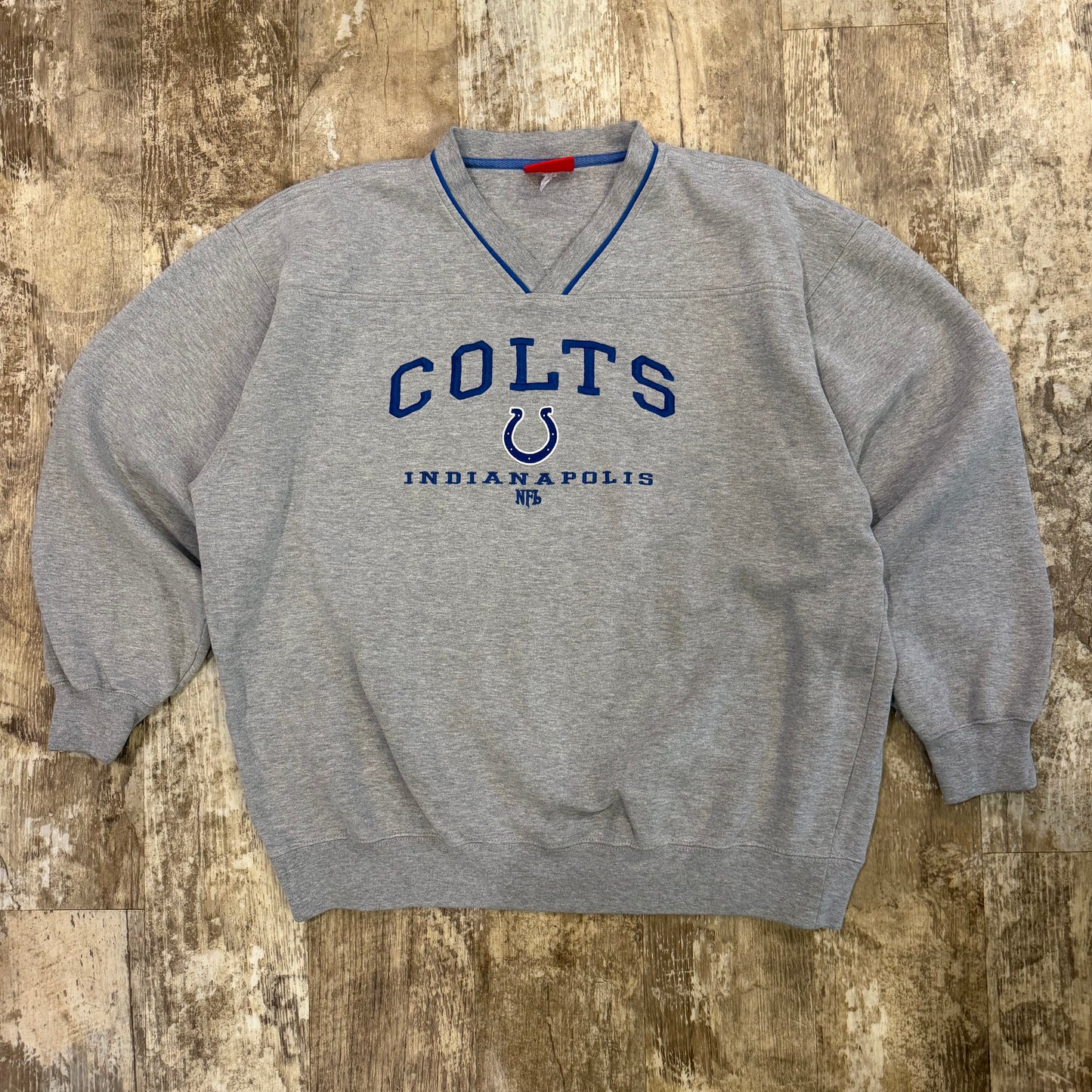 (L) Vintage 2000s Indianapolis Colts Gray NFL Crewneck