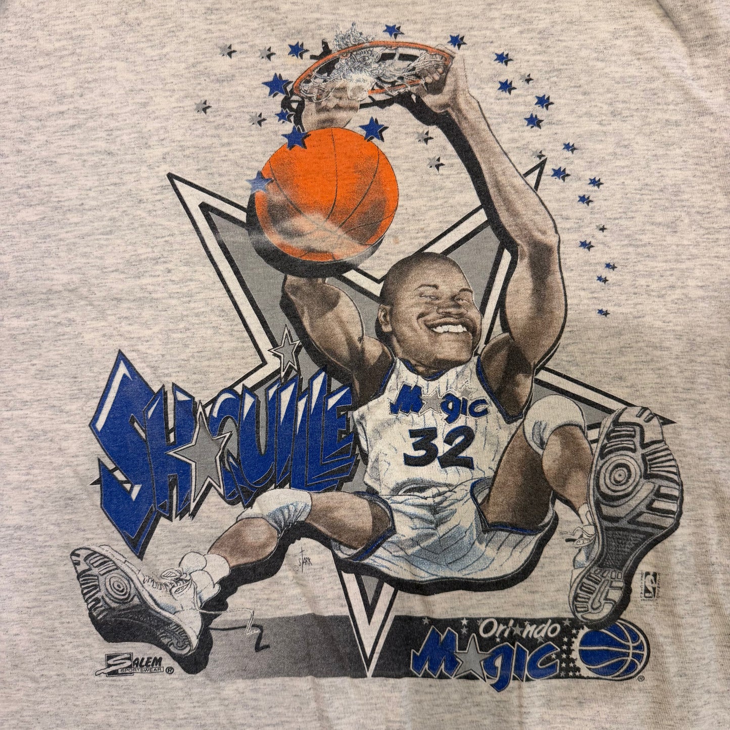 (XL) Vintage 90s Orlando Magic Shaquille Dunk Graphic Salem Sportswear Shirt