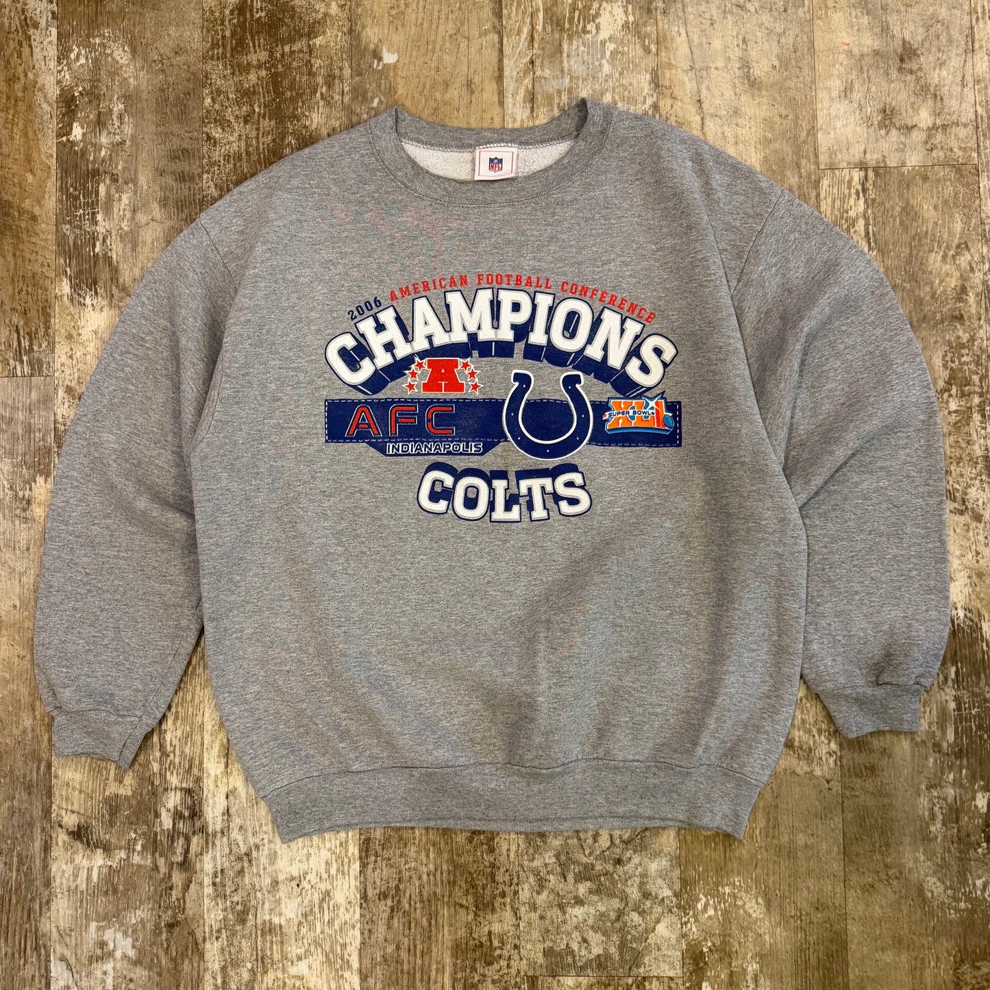 (L) Vintage 2006 AFC Indianapolis Colts Champions NFL Crewneck