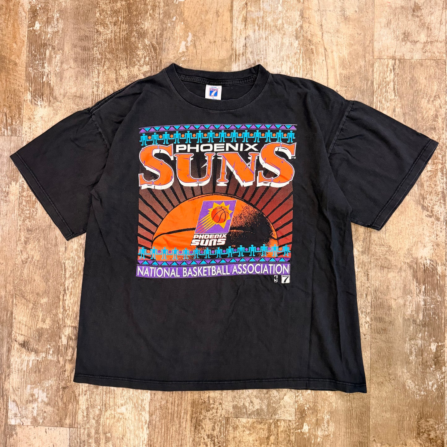 (L) Vintage 90s Logo 7 Phoenix Suns Graphic Shirt