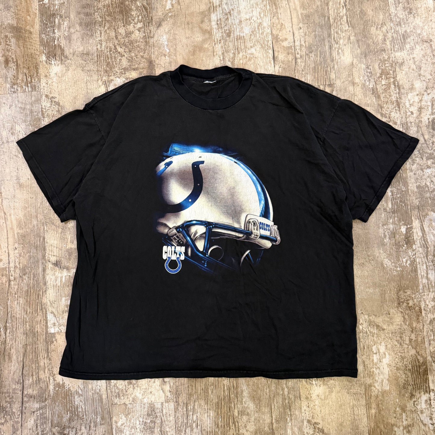 (2XL) Vintage 1990s Indianapolis Colts Helmet Graphic Shirt