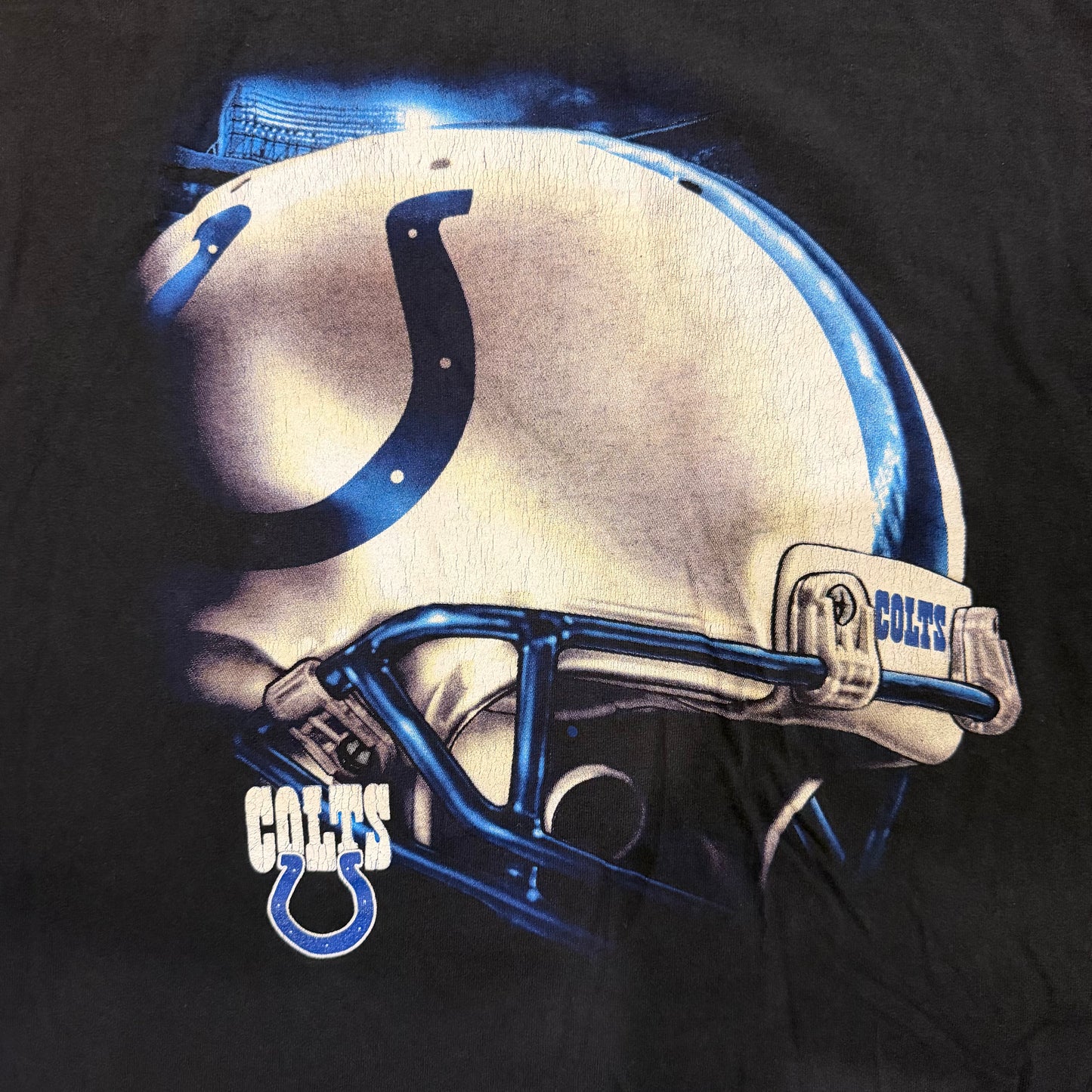 (2XL) Vintage 1990s Indianapolis Colts Helmet Graphic Shirt