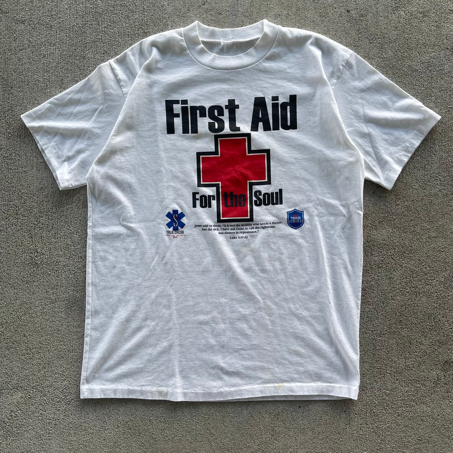 (M) 90s 'First Aid' Jesus Tee