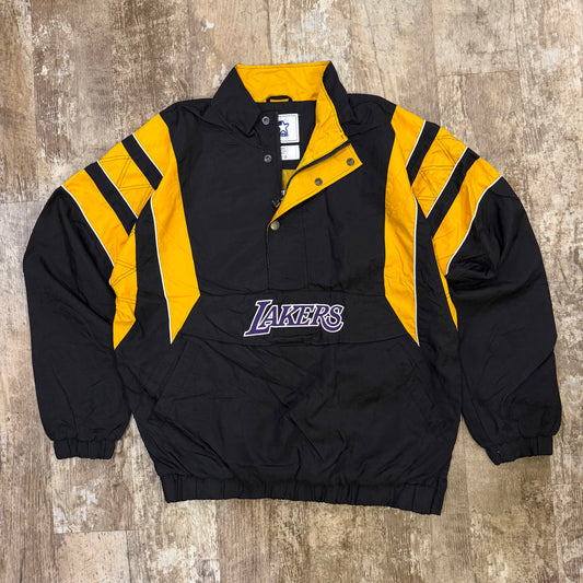 (L) Vintage 1990s Starter Los Angeles Lakers Pullover Jacket