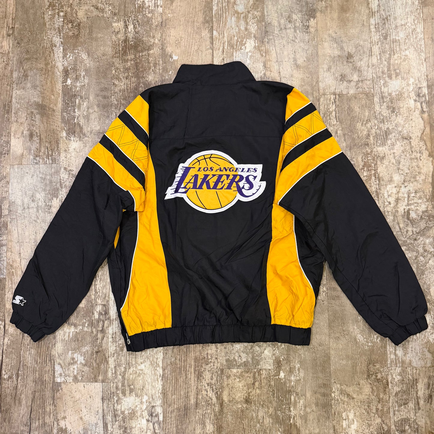(L) Vintage 1990s Starter Los Angeles Lakers Pullover Jacket