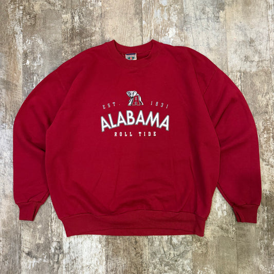 (L/XL) Vintage Alabama Roll Tide Red Crewneck