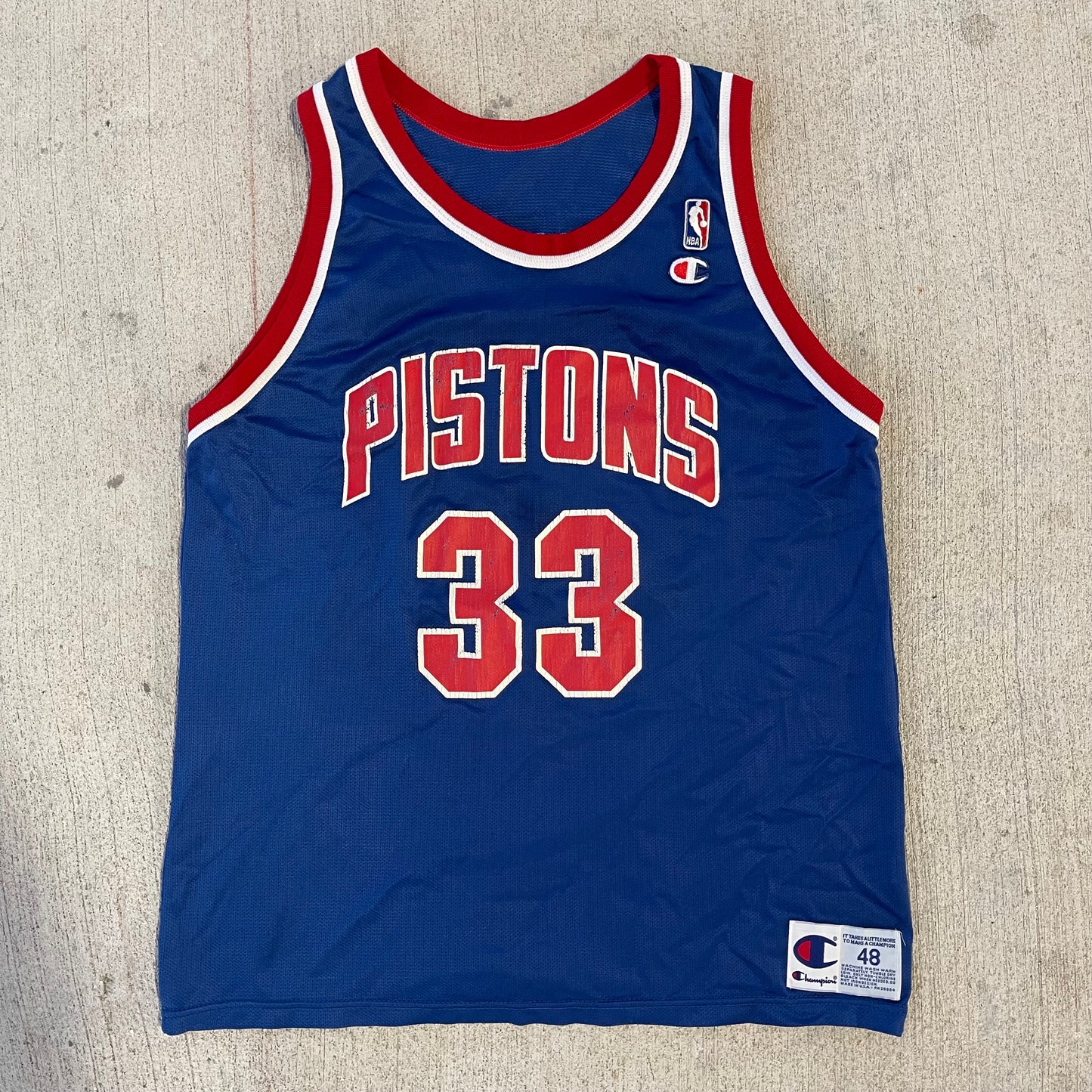 (L) 90s Detroit Pistons 'Grant Hill' Basketball Jersey