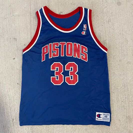 (L) 90s Detroit Pistons 'Grant Hill' Basketball Jersey
